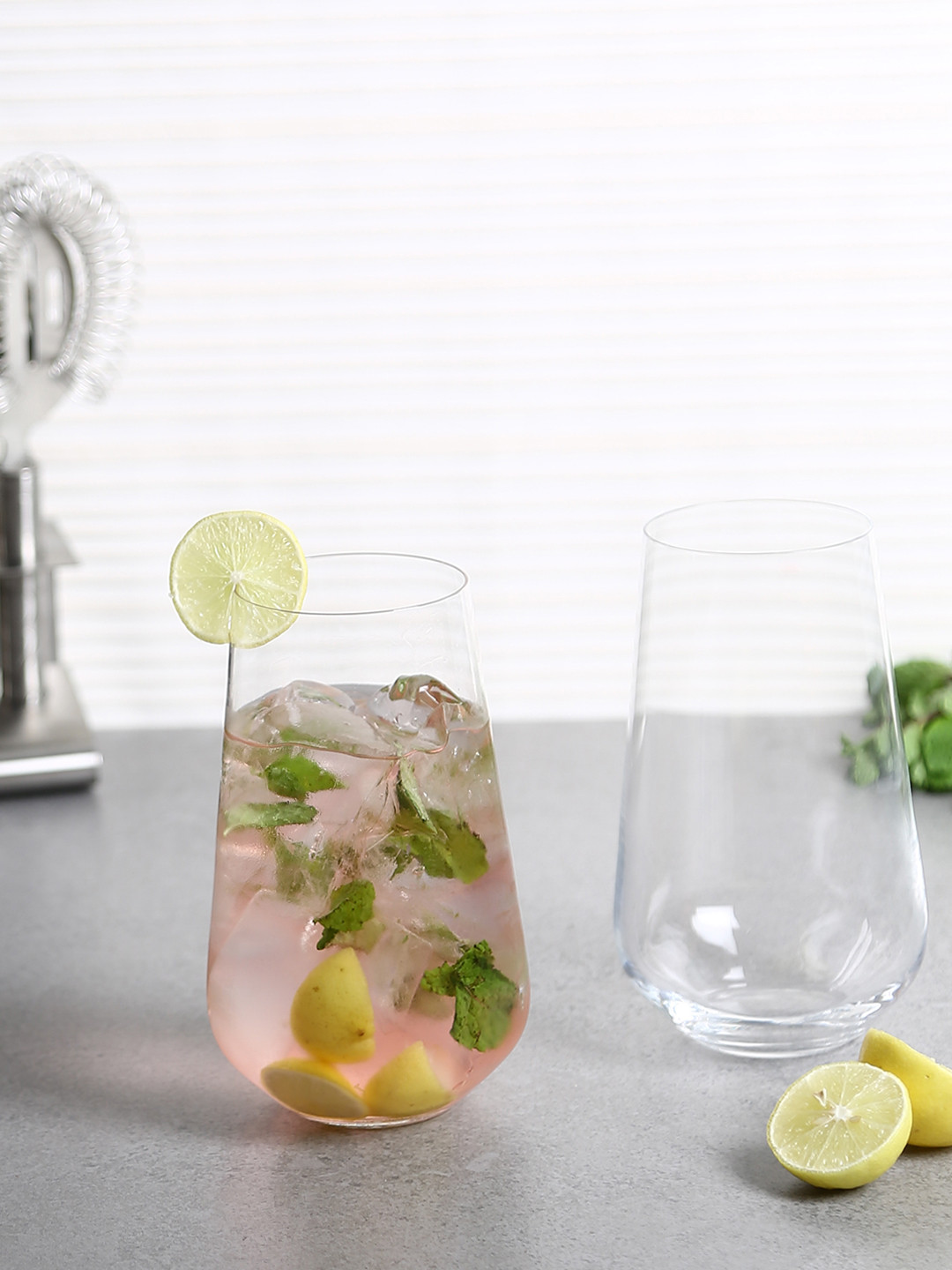 Bohemia Crystal Set of 6 Sandra Tall Highball Glasses for Juice & Cocktails - 380 ml