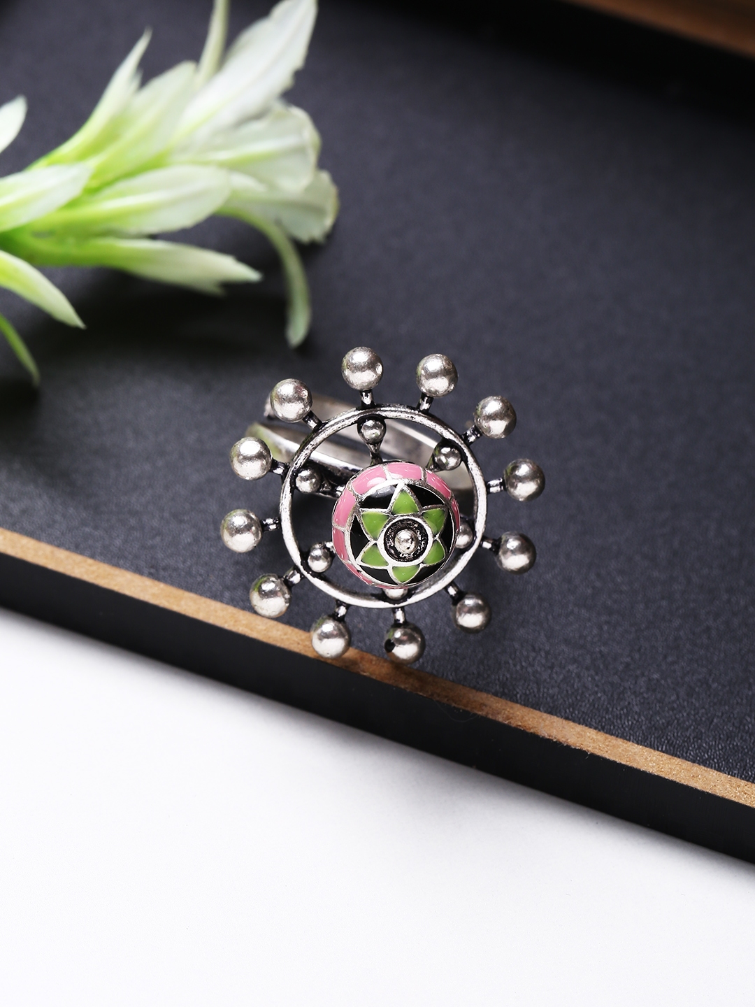 Buy Voylla Women Multi Coloured Floral Finger Ring Ring For Women 7460332 Myntra More styles including unique engagement rings, princess cut engagement rings from vancaro at. voylla women multi coloured floral finger ring
