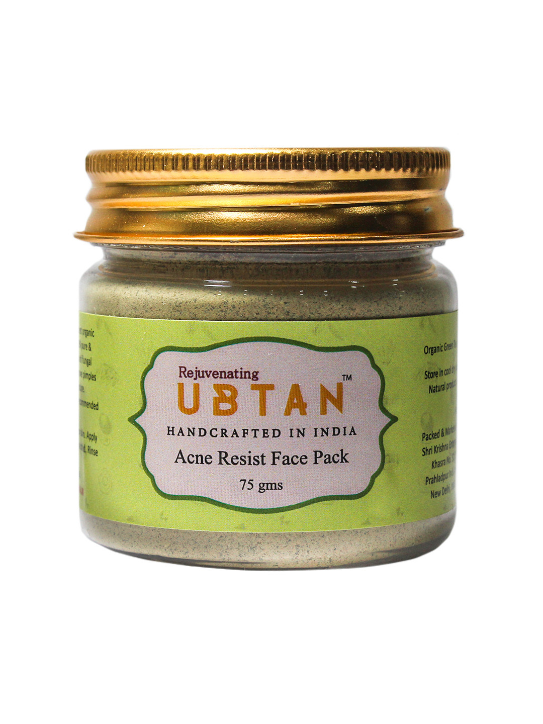 Rejuvenating UBTAN Unisex Acne Resist Face Pack 75g