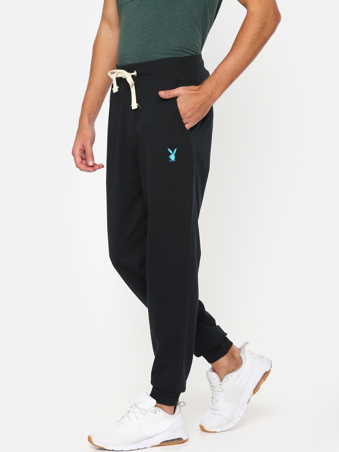 Playboy joggers black online and yellow