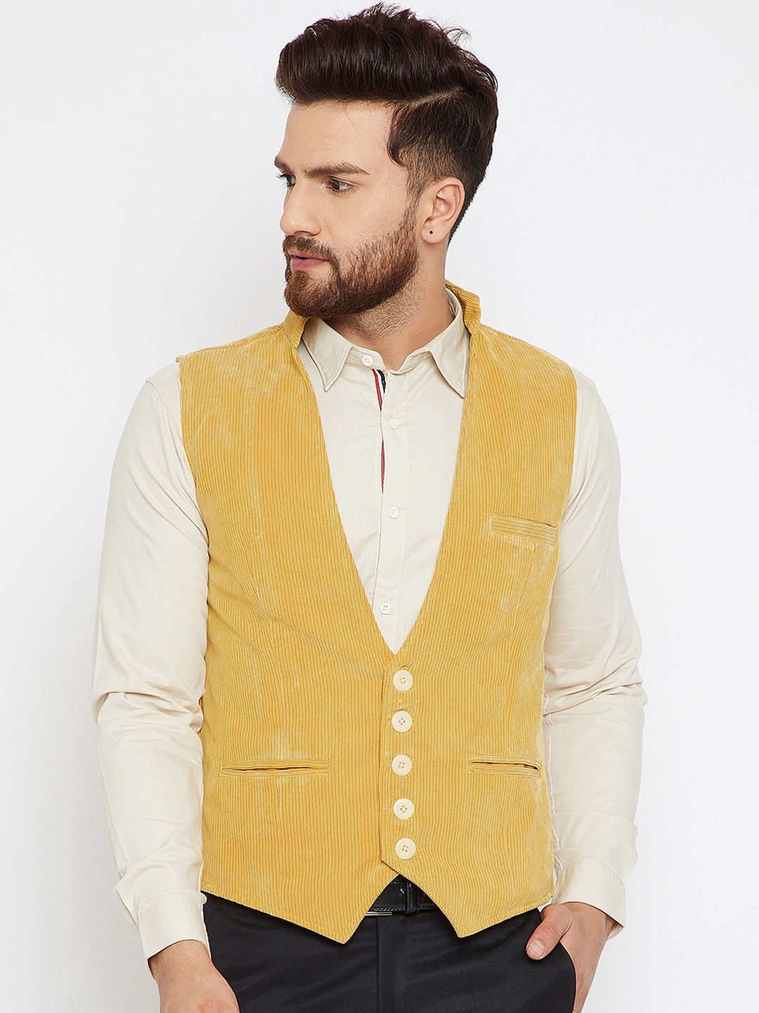 Mustard yellow outlet vest mens