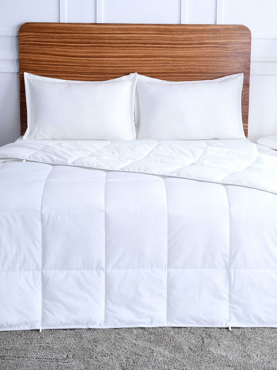 Ddecor White Quilted Single Bed Duvet Cover