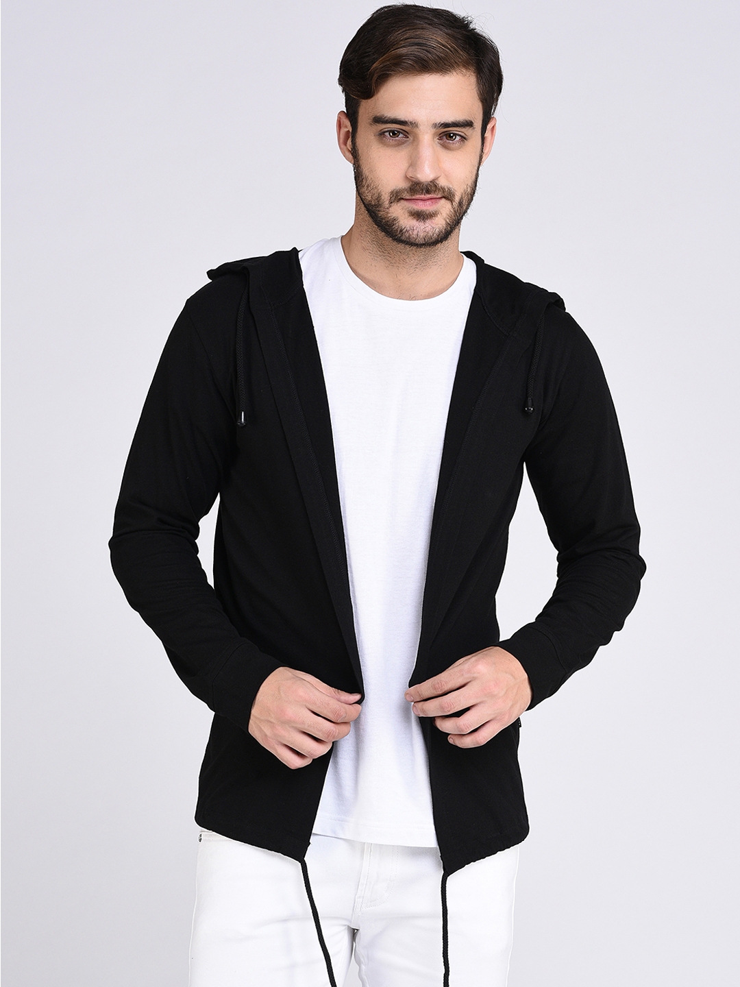 Buy Rigo Black Solid Open Front Shrug Shrug for Men 7480550 Myntra