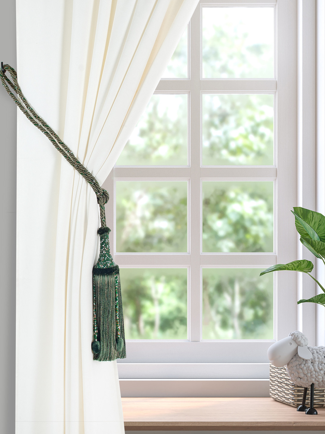 Deco Window Olive Curtain Tieback