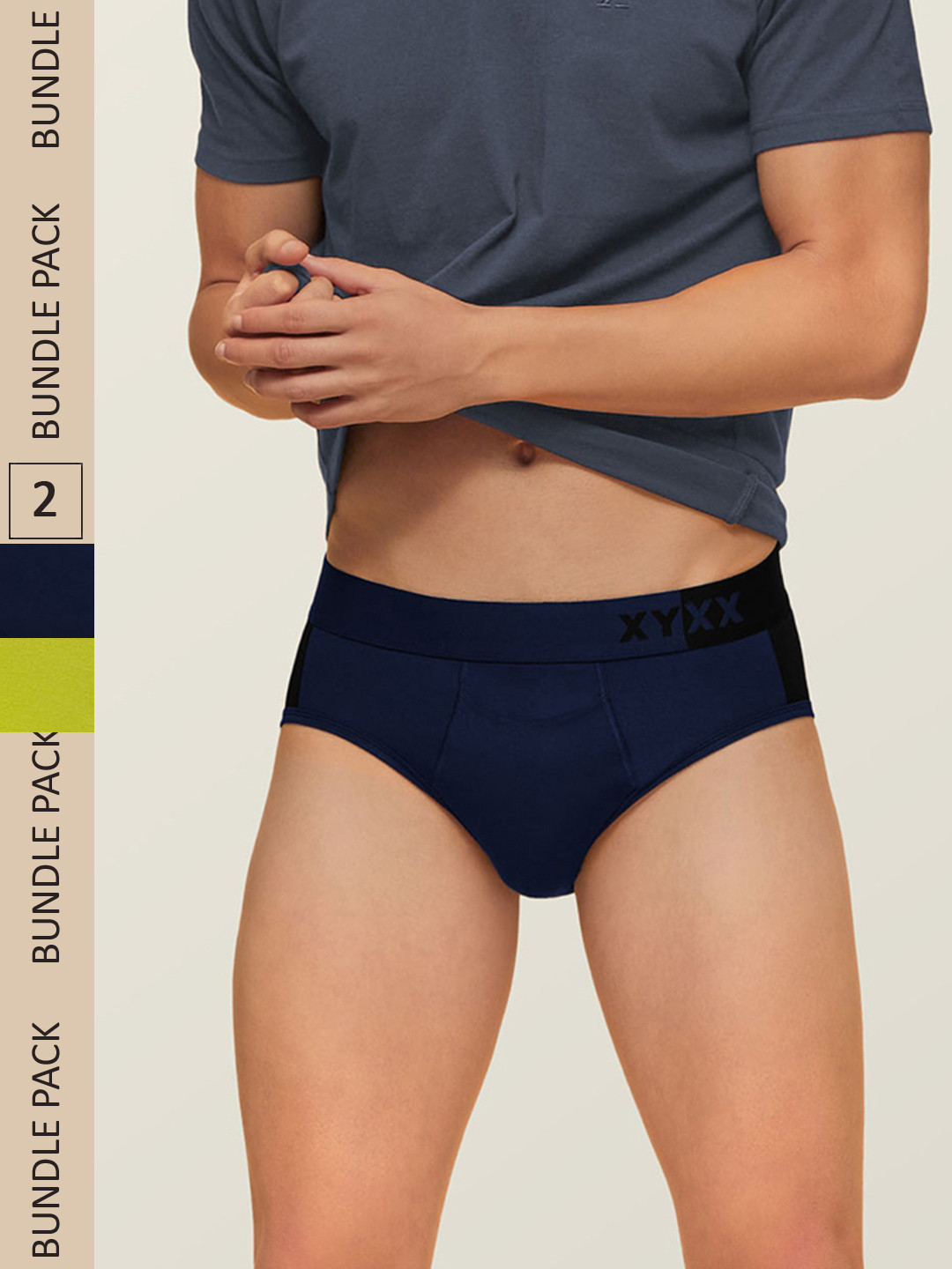 XYXX Men IntelliSoft Antimicrobial Micro Modal Pack of 7 Dualist Briefs XYBRF7PCKN01