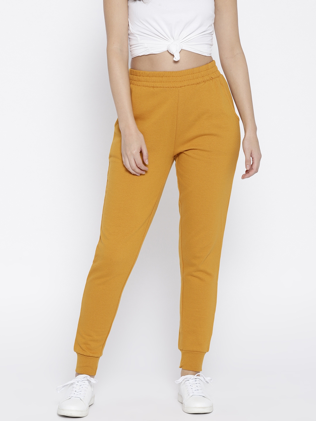 yellow joggers womens