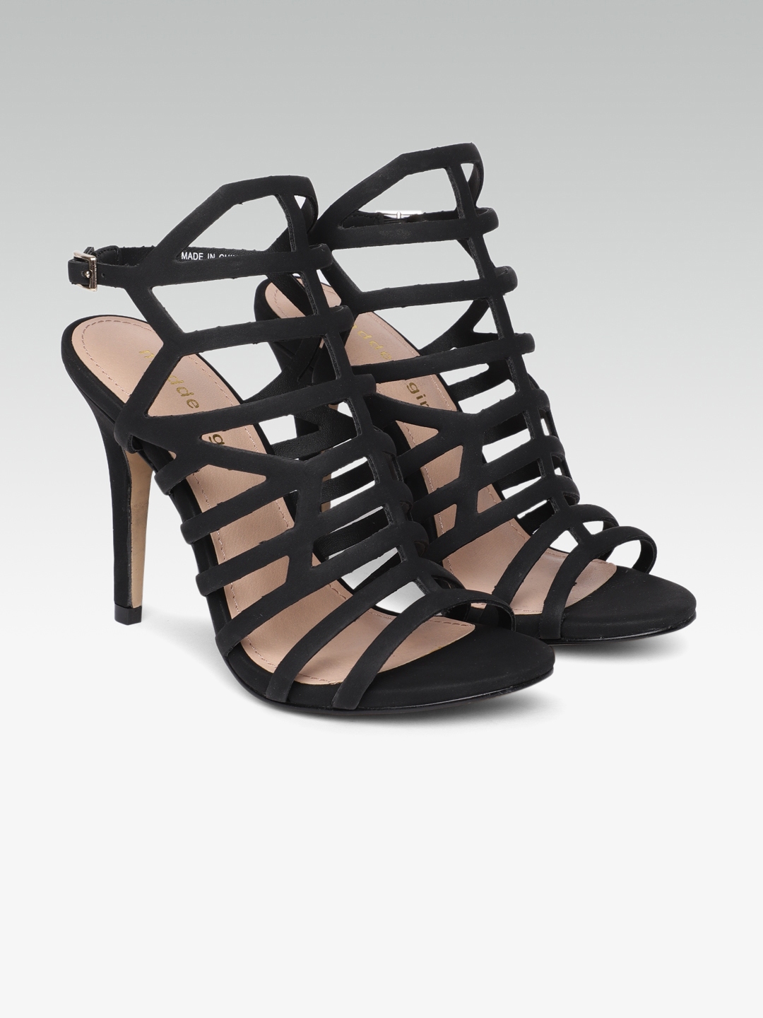 Steve Madden Women Black Solid Gladiators