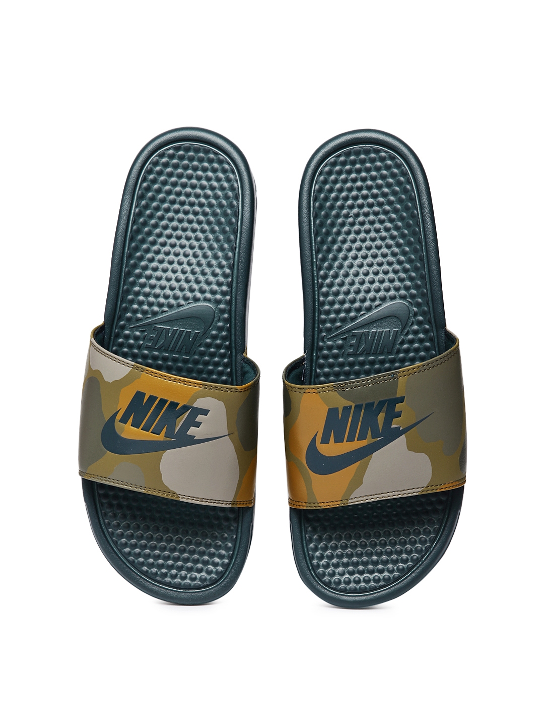 nike slides men yellow