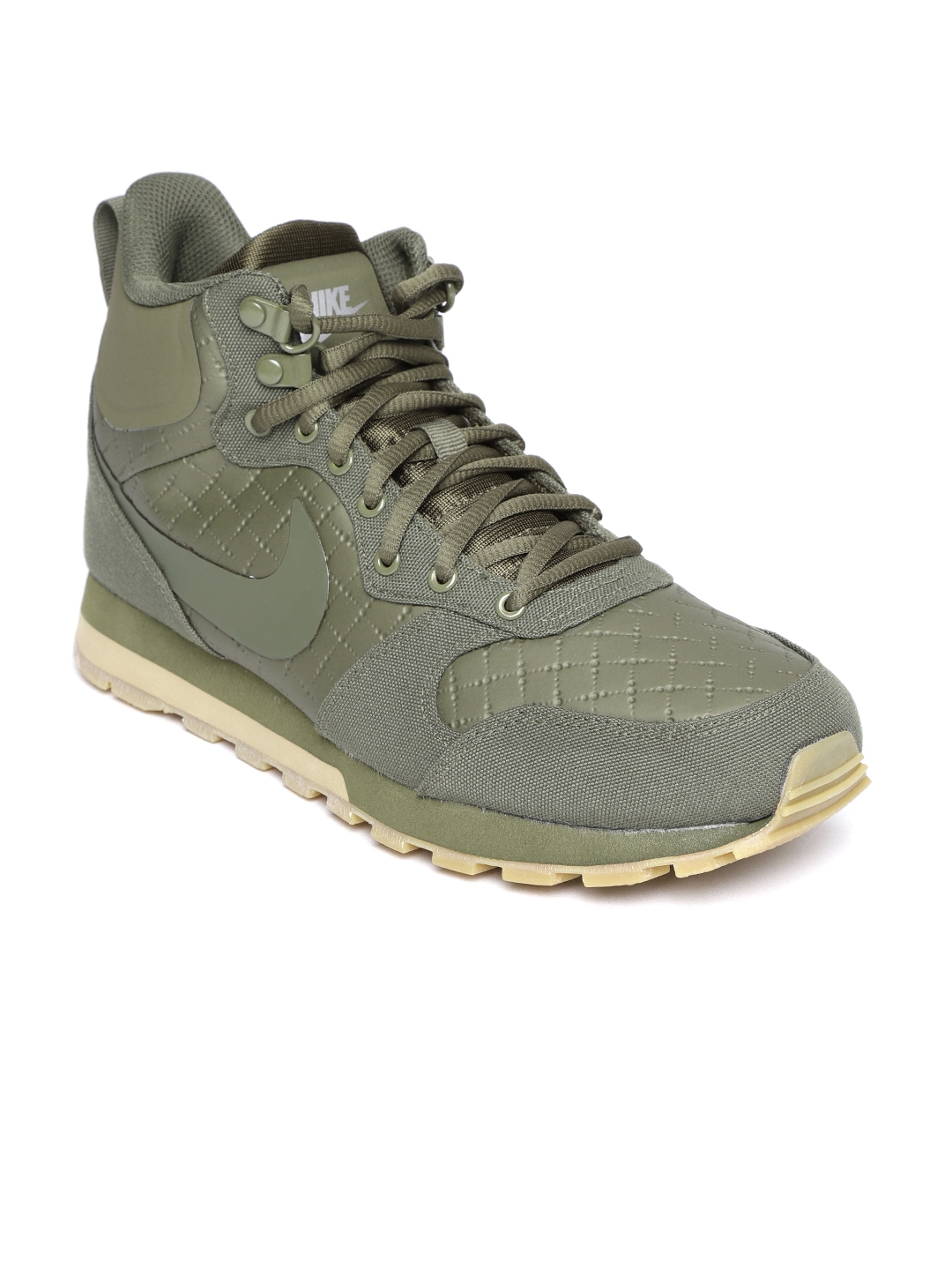 excuse Excessive Clean the floor Buy Nike Men Olive Green MD Runner 2 Mid Premium Sneakers - Casual Shoes  for Men 7487777 | Myntra