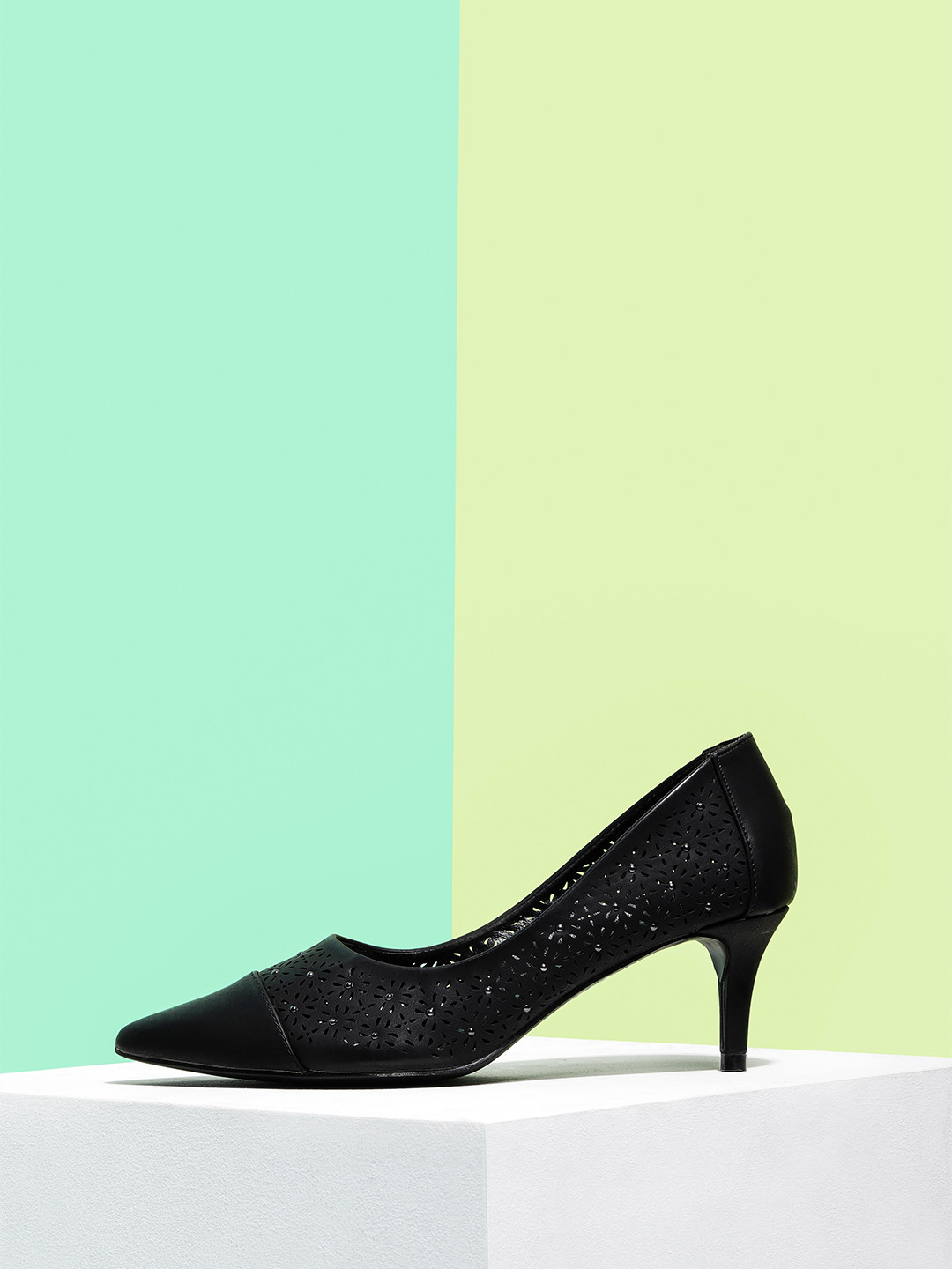 CORSICA Women Black Solid Pumps - Heels 