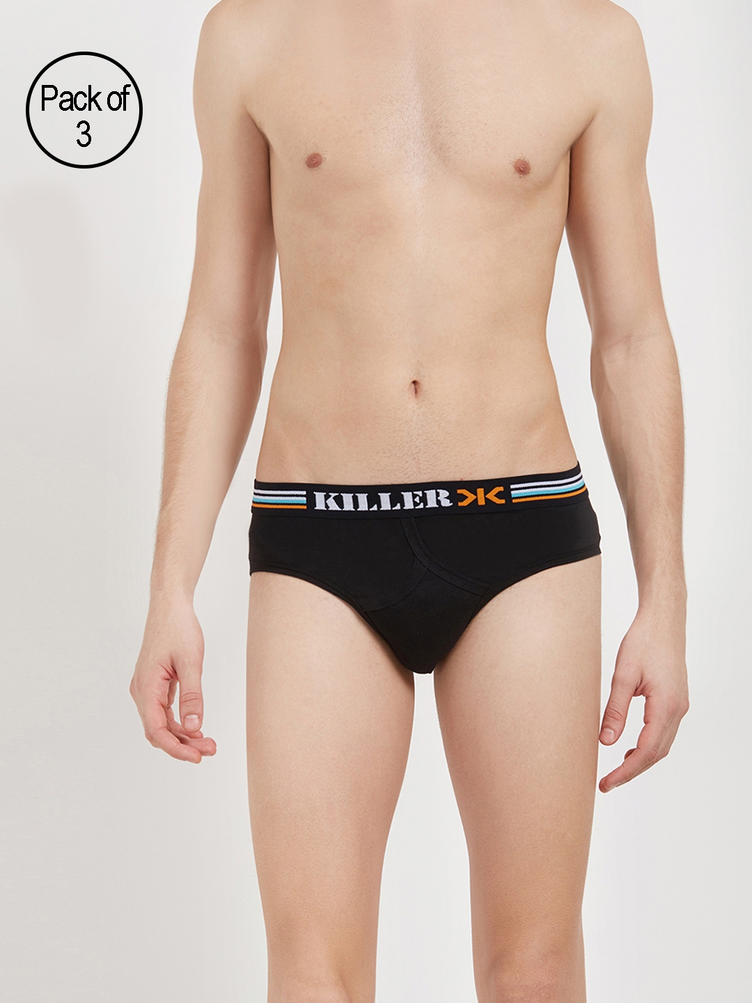 Buy Killer Men Assorted Pack Of 3 Briefs KLBRF 1011 C18 - Briefs