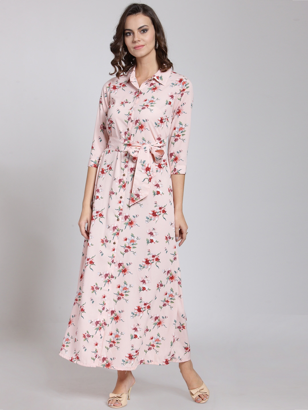 pluss women maxi beige dress