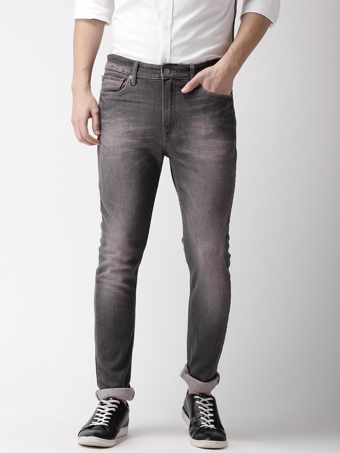 tommy hilfiger black skinny jeans mens