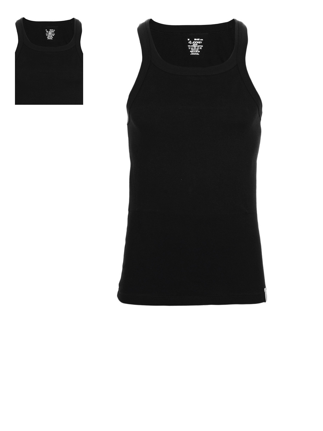 Jockey Men Pack of 2 ZONE Black Innerwear Vest 80051-2