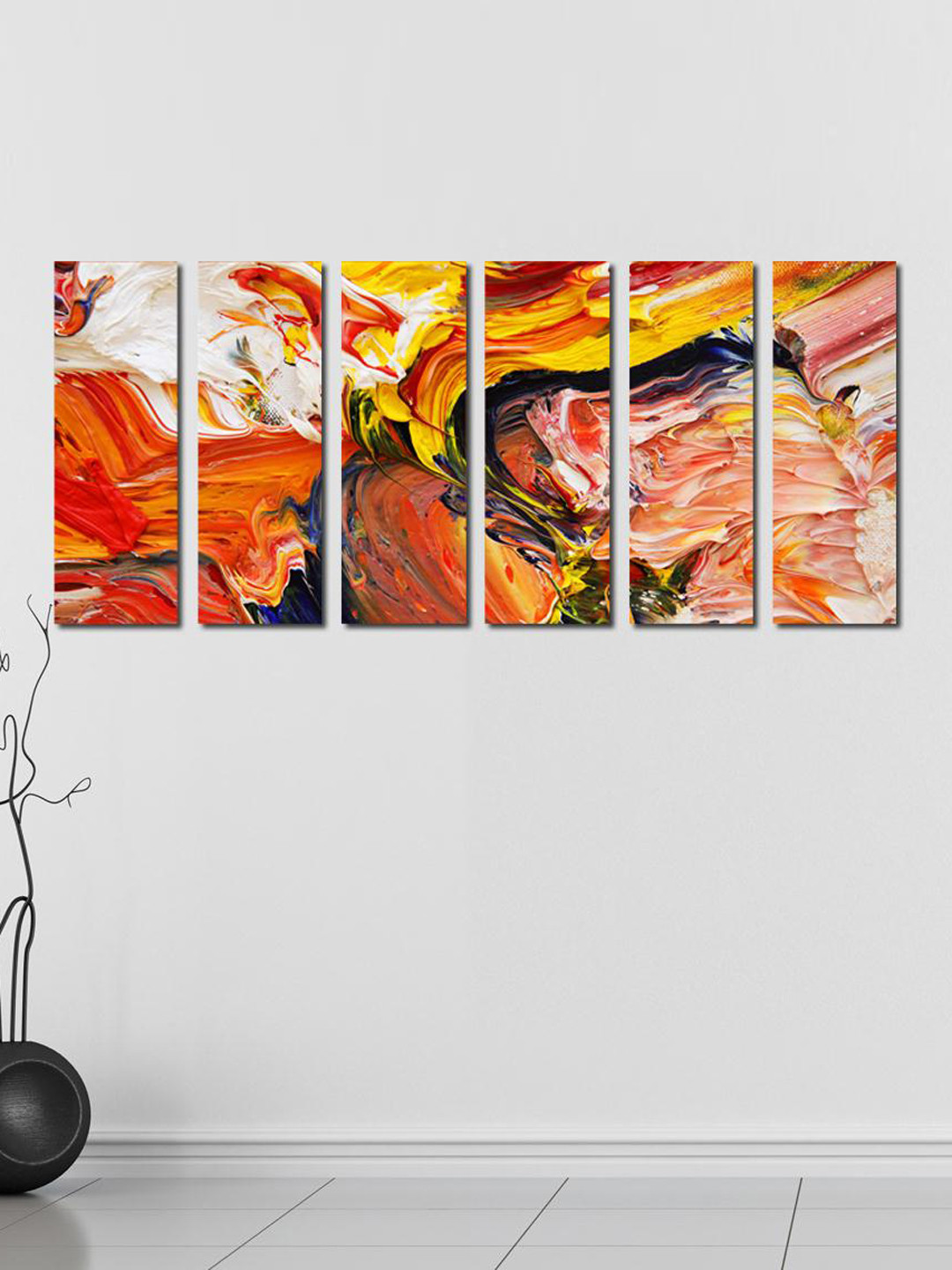 999Store Multicoloured Set of 6 Abstract Wall Art