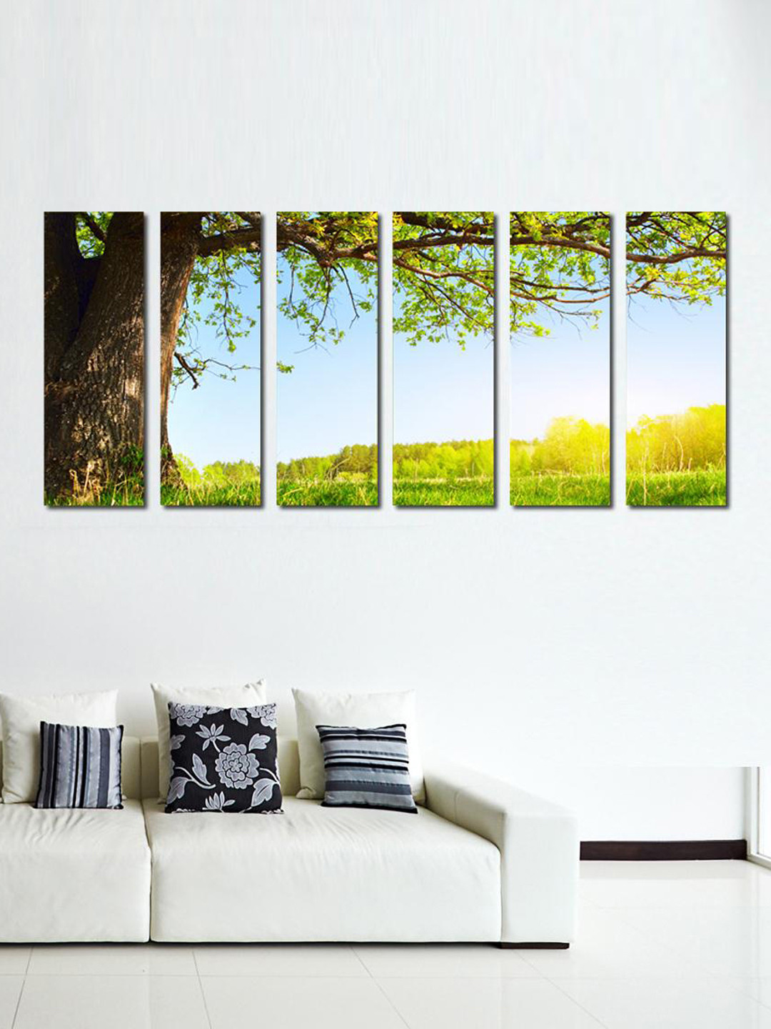 999Store Green & Blue Spring Meadow Wall Art