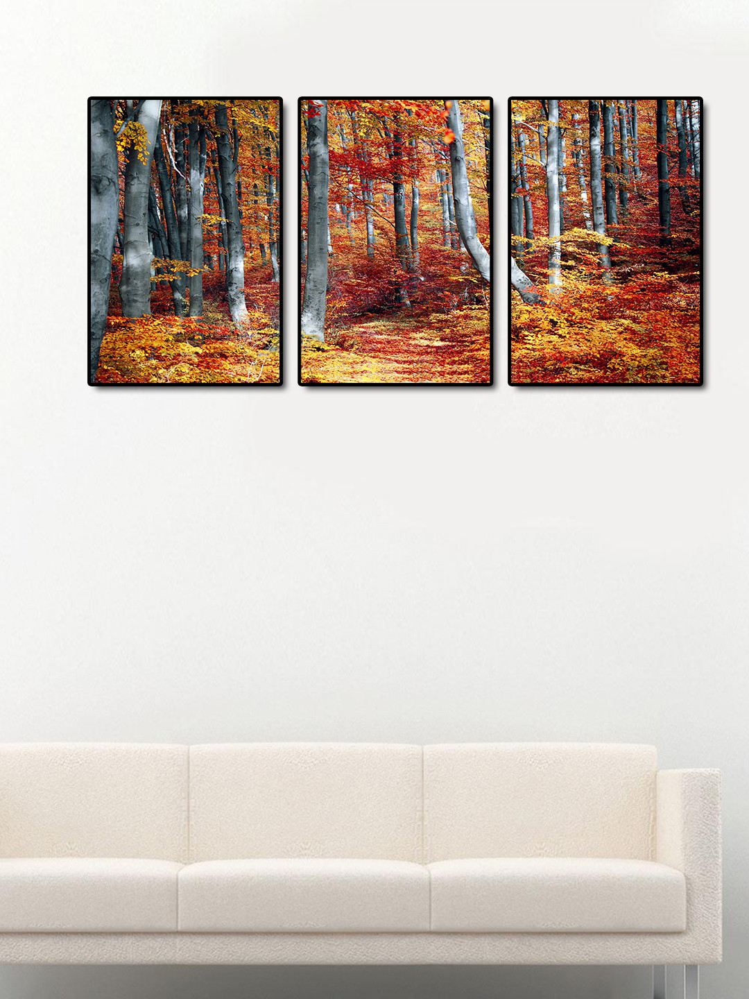 999Store Yellow Trees Canvas 3 Piece Wall Rectangle Paintings Wall Art-15.7 x 23.6In