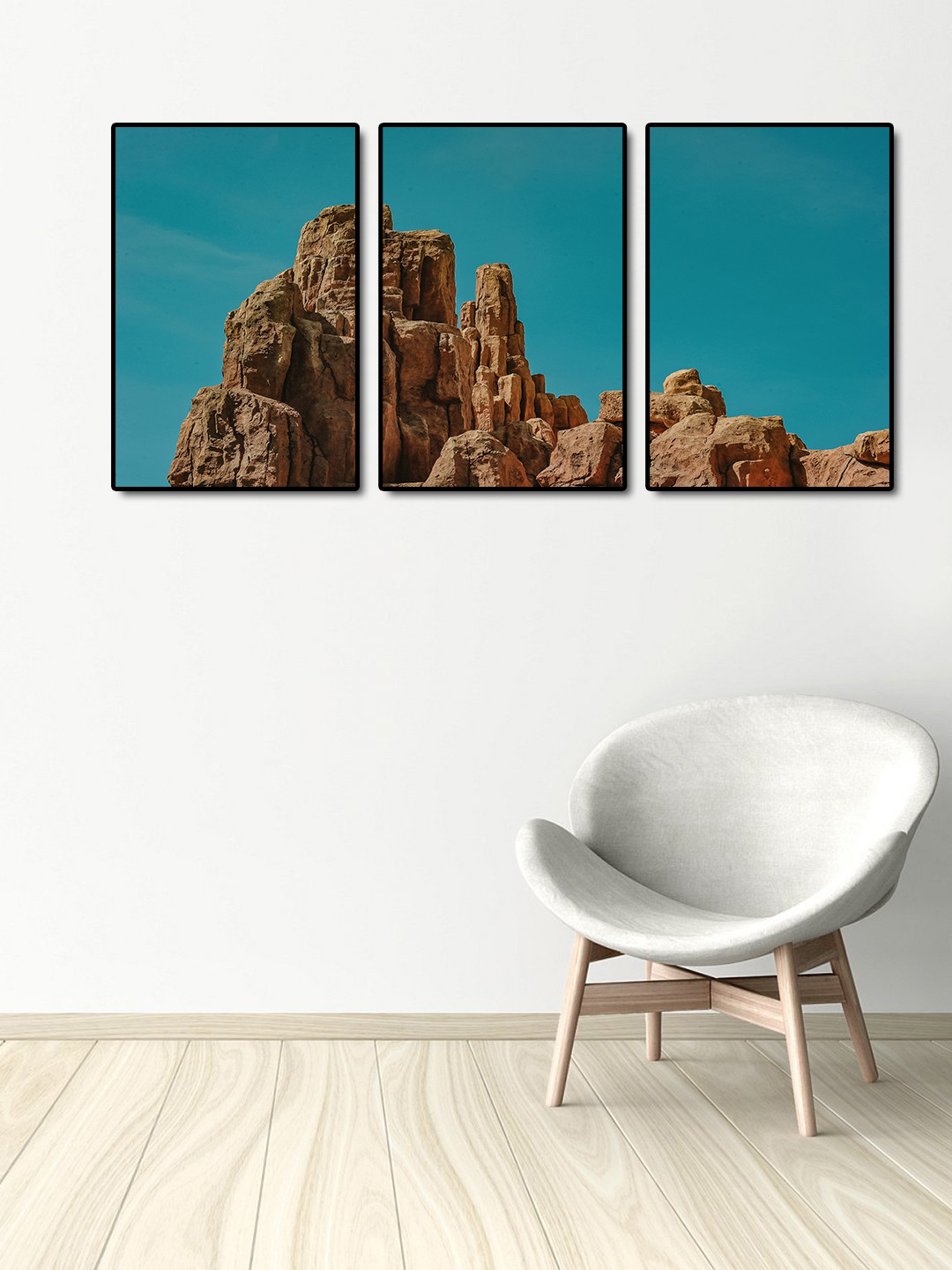 999Store Mountains Canvas 3 Piece Wall Square Paintings Wall Art-15.7 x 23.6In