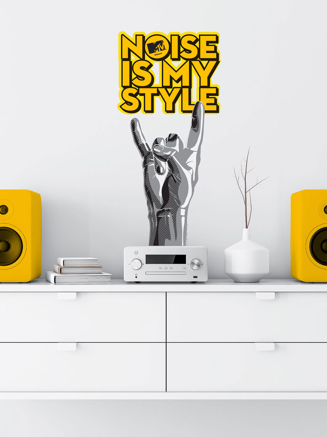 Asian Paints Multicoloured Kids MTV Noise Is My Life Printed Wall Sticker