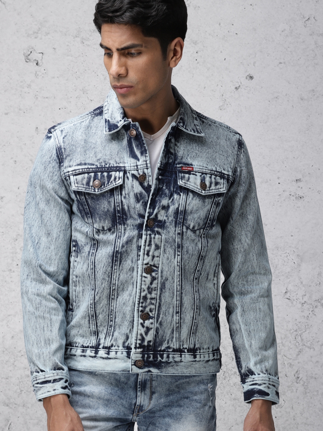 damage denim jacket men