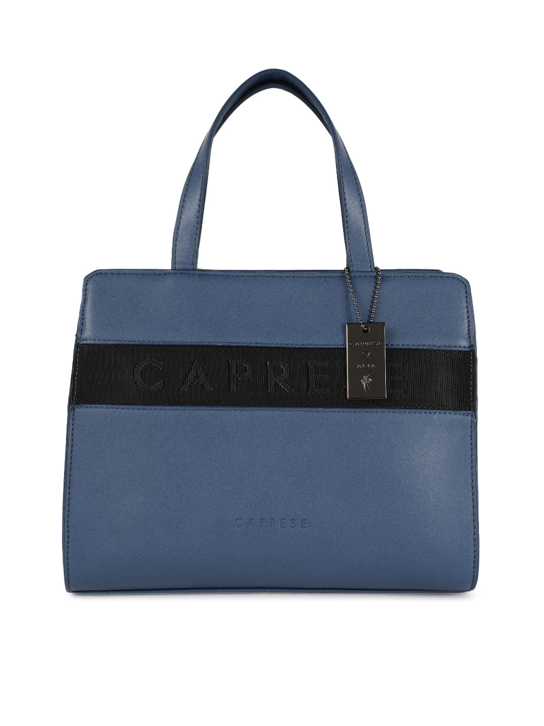Caprese blue solid handheld bag Outlet