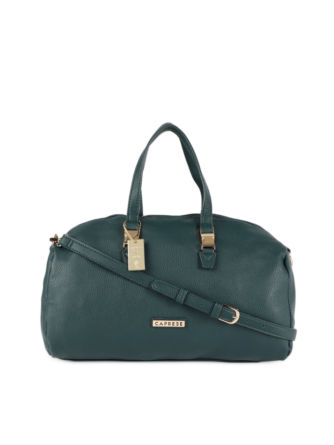 caprese green solid handheld bag