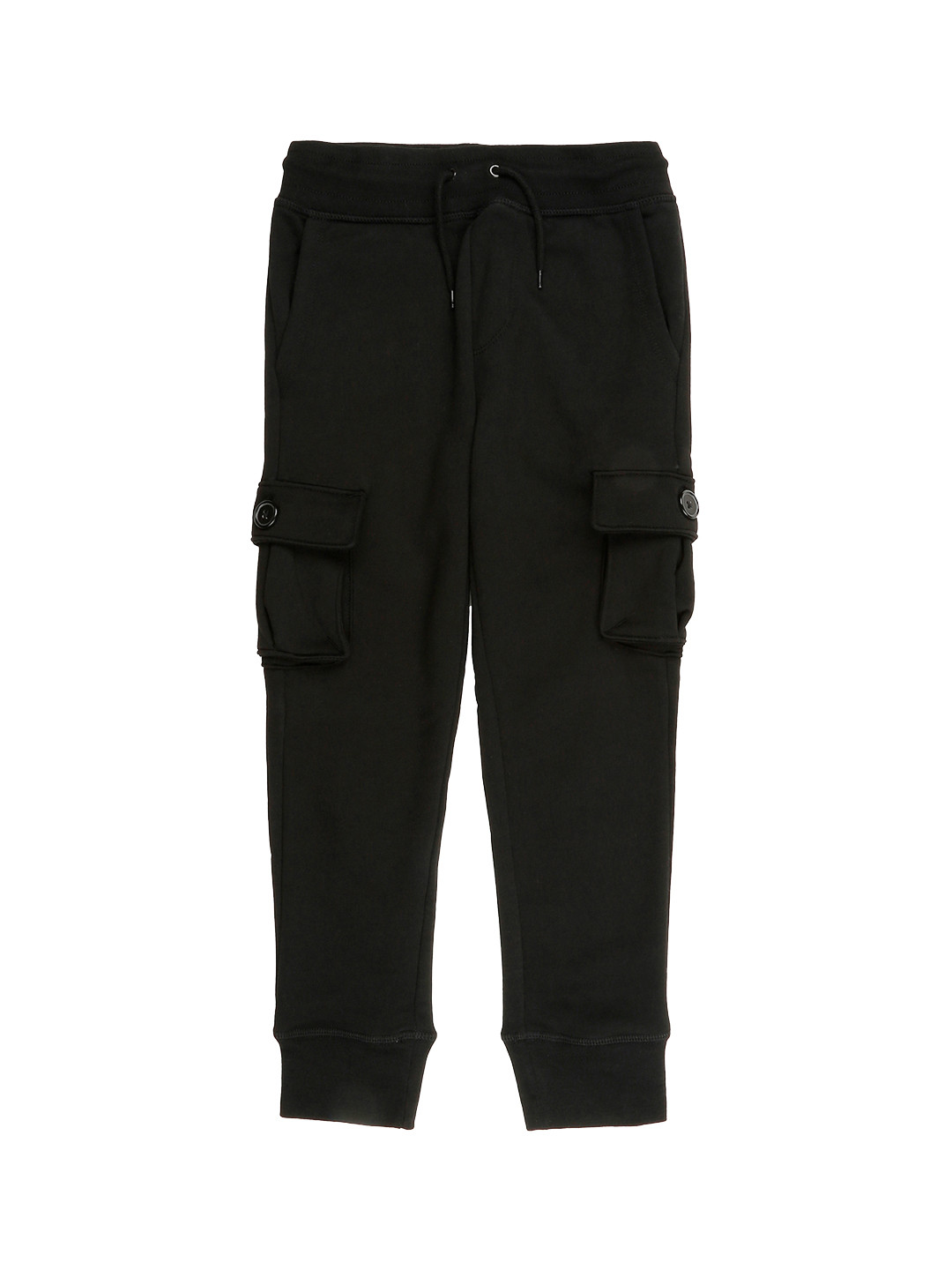 black cargo track pants