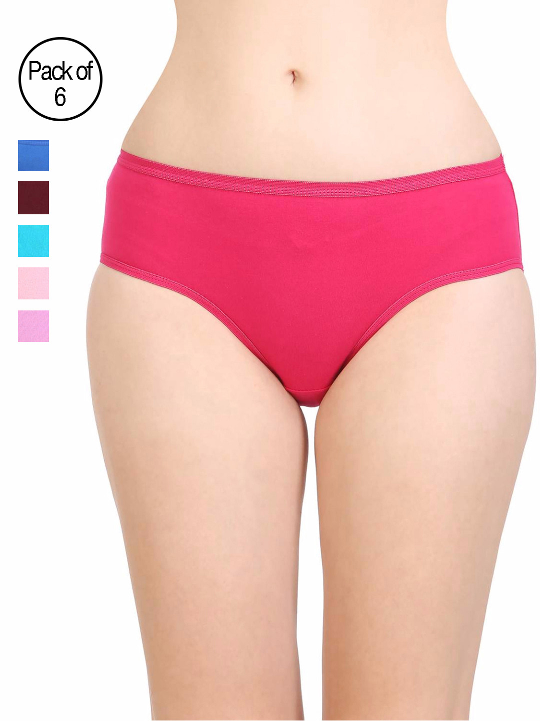 Bodycare Women Pack of 6 Hipster Briefs E26CD