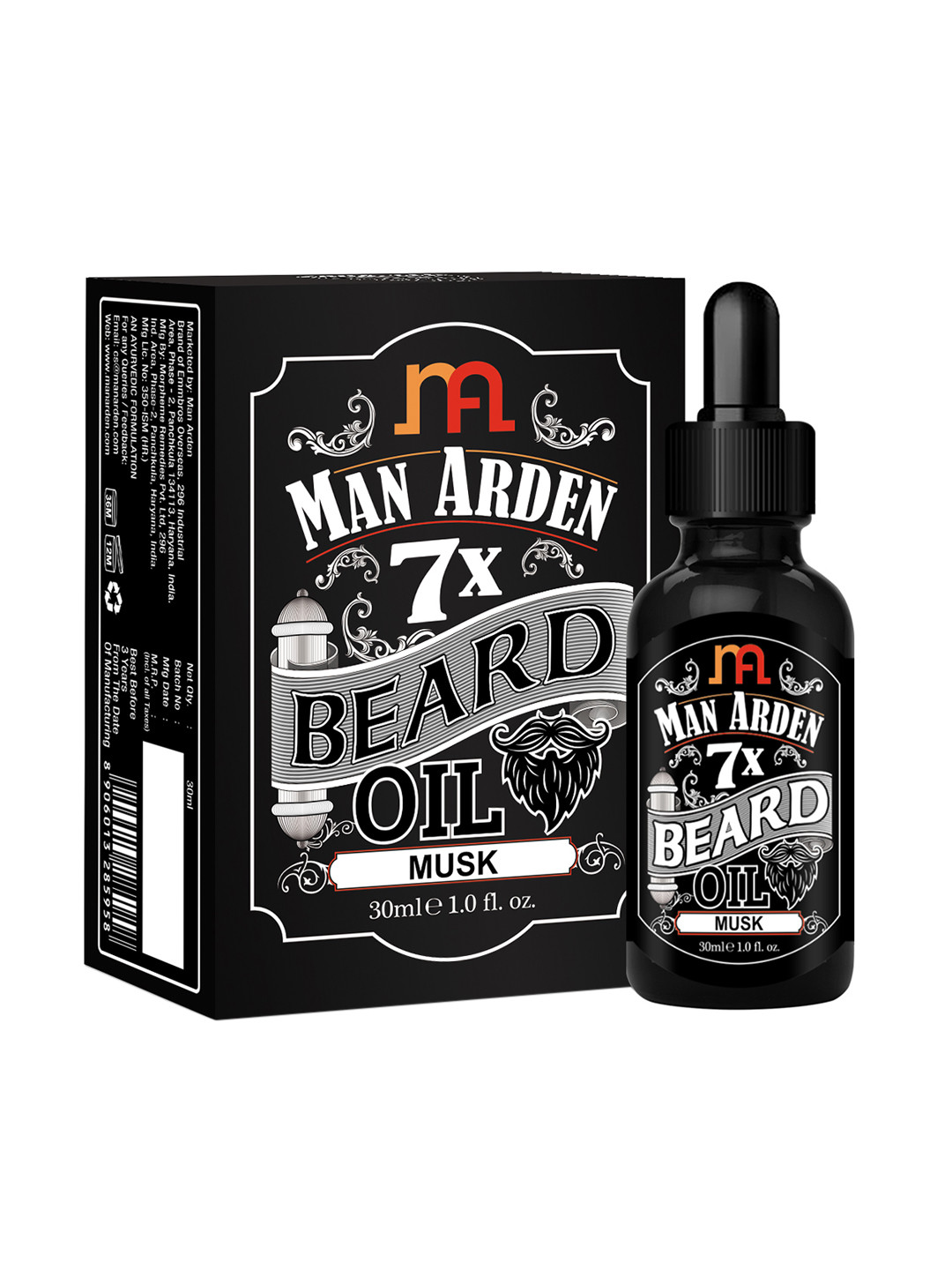Man Arden 7X Musk Beard Oil, 30ml