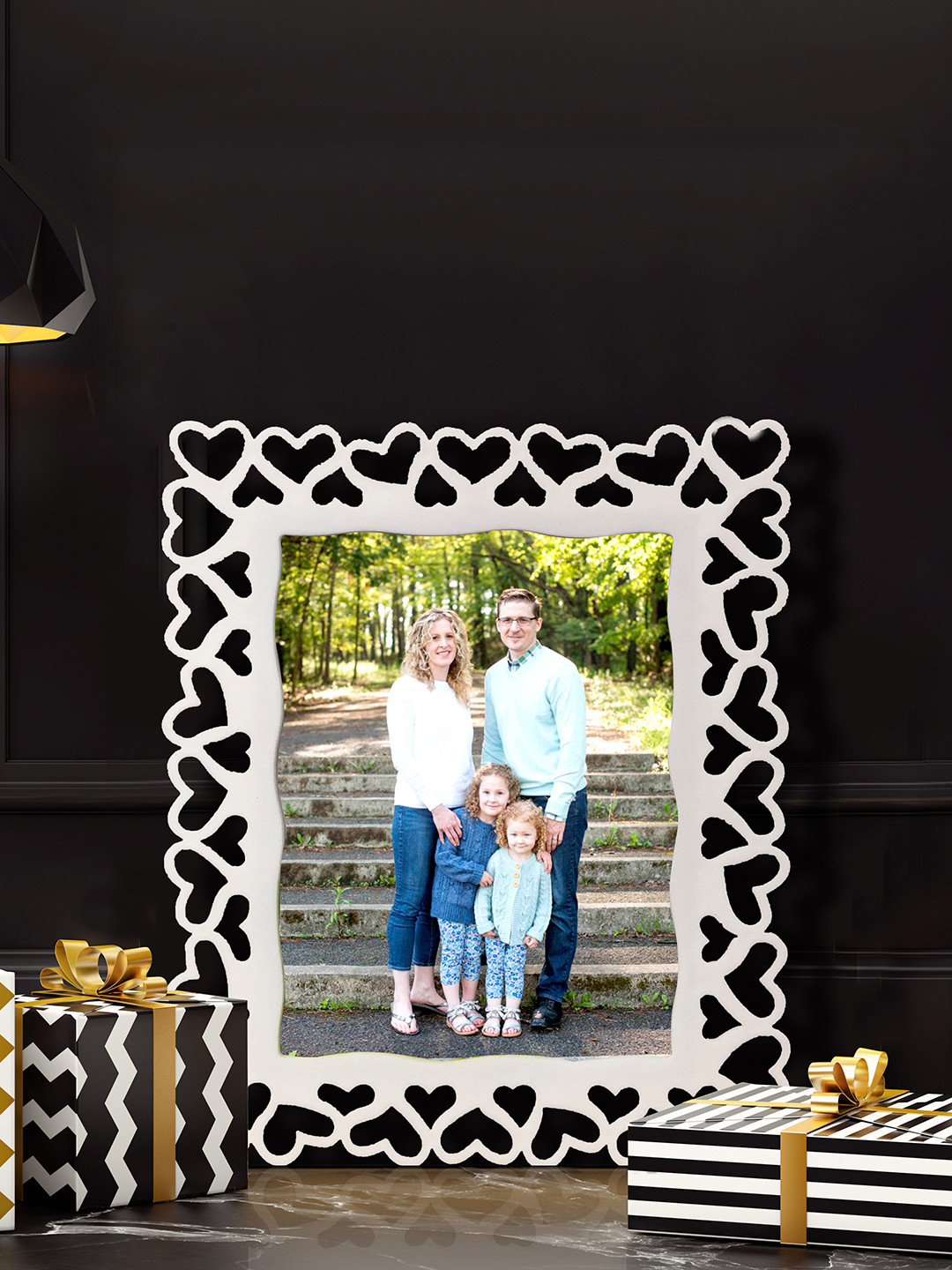 Art Street White Heart Table Photo Frame