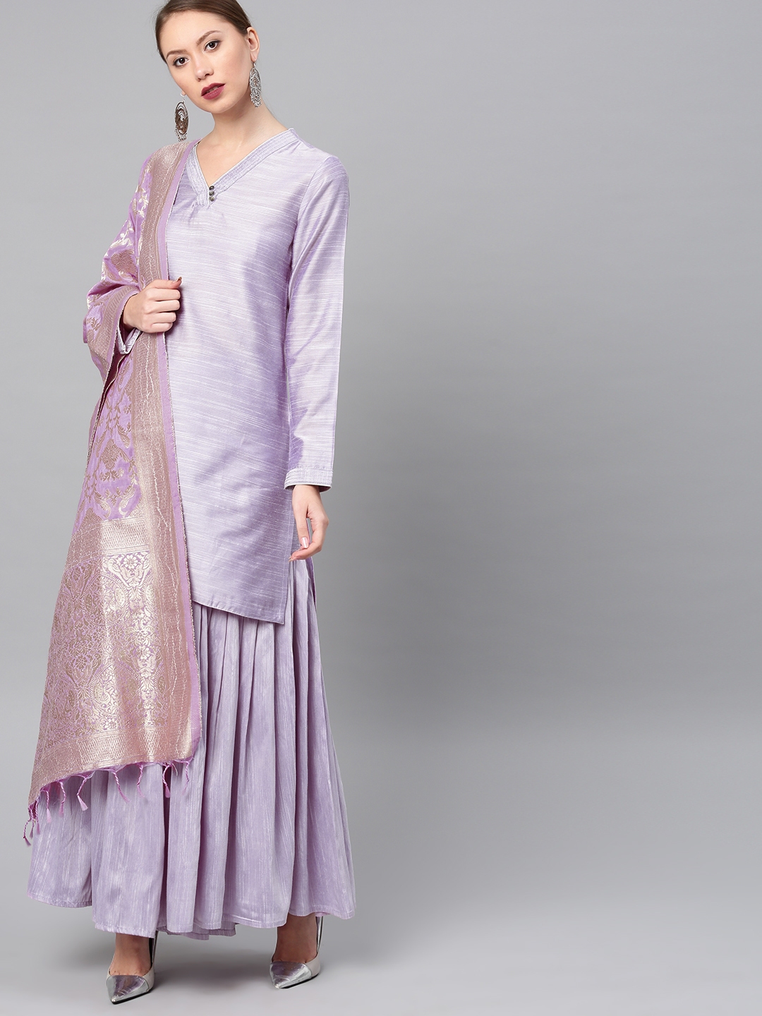 mauve kurta sets