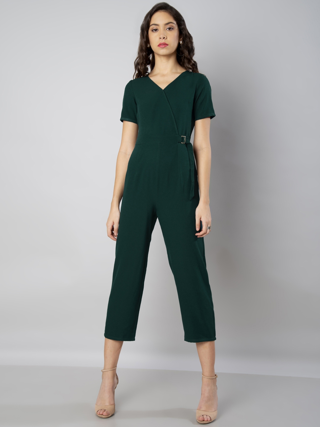 green jumpsuit myntra