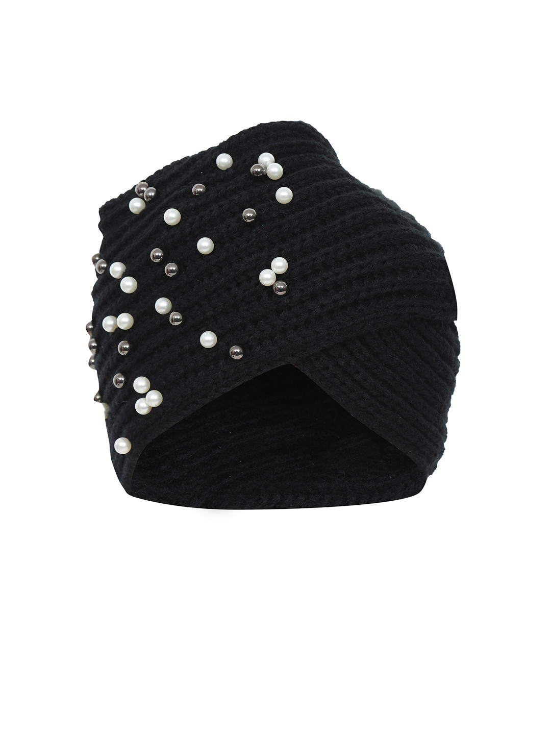FabSeasons Women Black Embellished Skull Cap