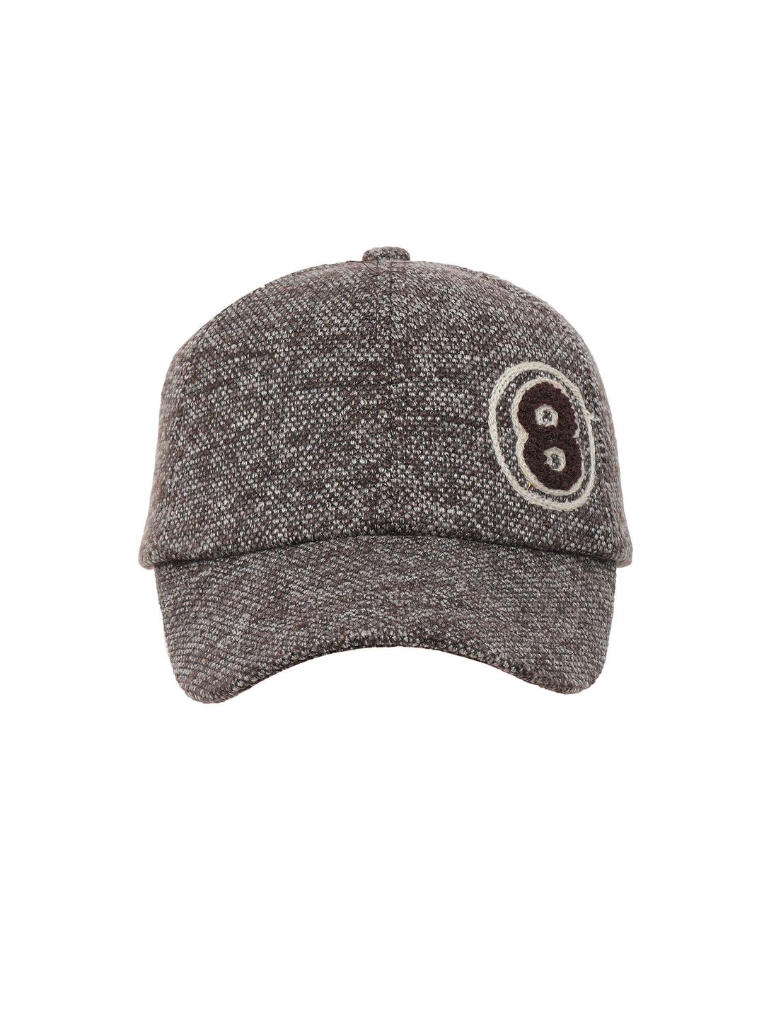 FabSeasons Unisex Grey & Brown Self Design Baseball Cap
