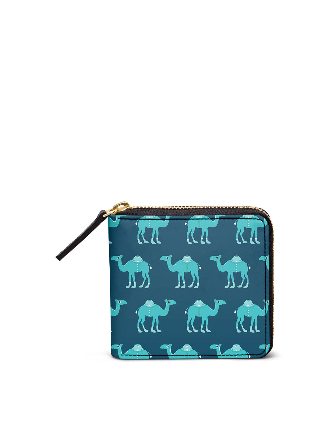 DailyObjects Women Blue Printed Zip Around Wallet