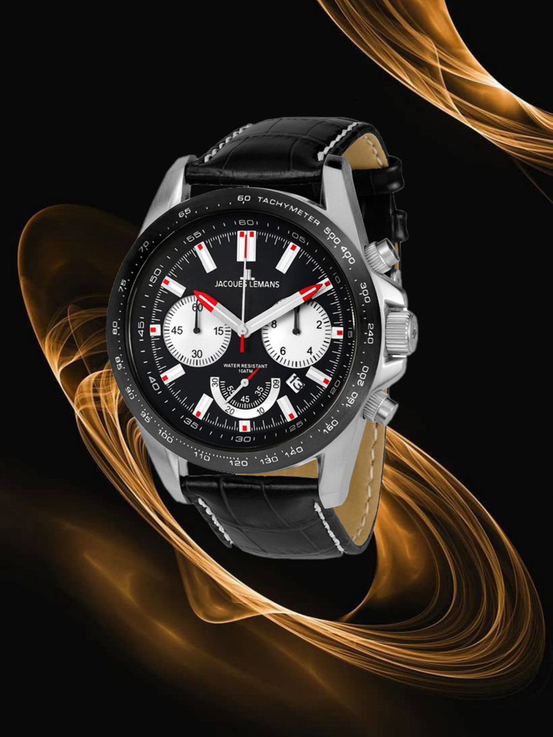 Jacques Lemans Men Black Analogue Watch 1-1756A