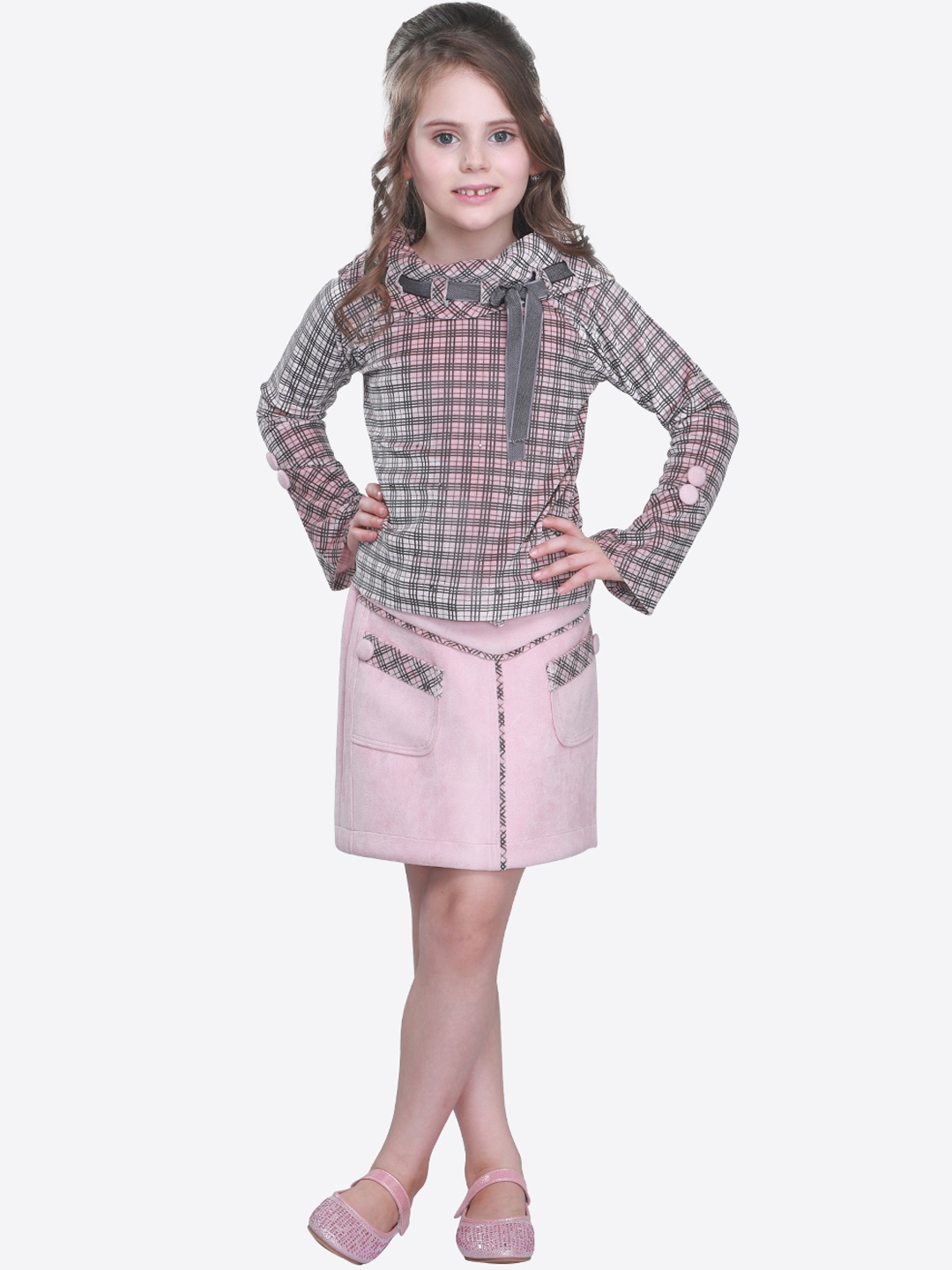 Grey Skirt And Pink Top Ficts