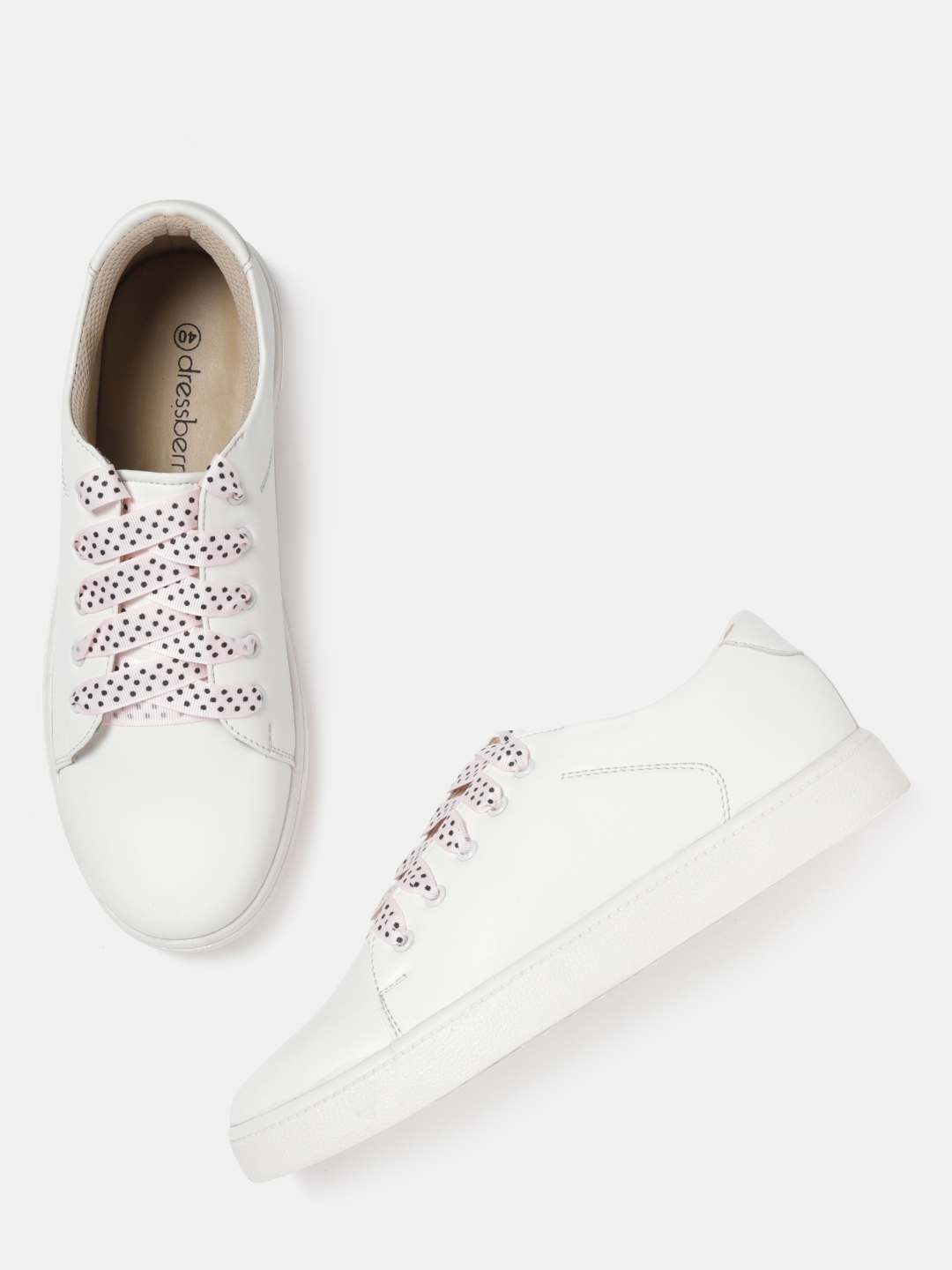 dressberry women white sneakers
