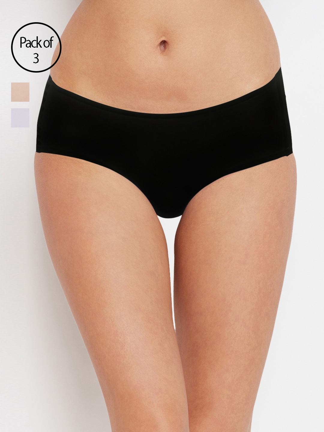 Buy DOLLAR MISSY Women Assorted Deep Color Striped Pack of 2 Inner  Elasticated Lycra Hipster Panties