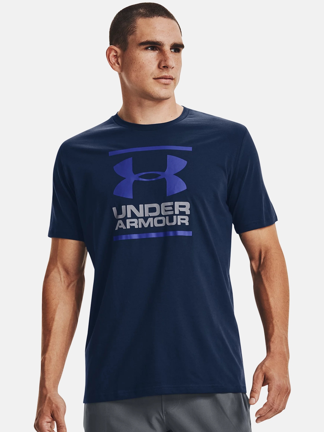 Under Armour® Boys Freedom BFL T-Shirt-Steel/White