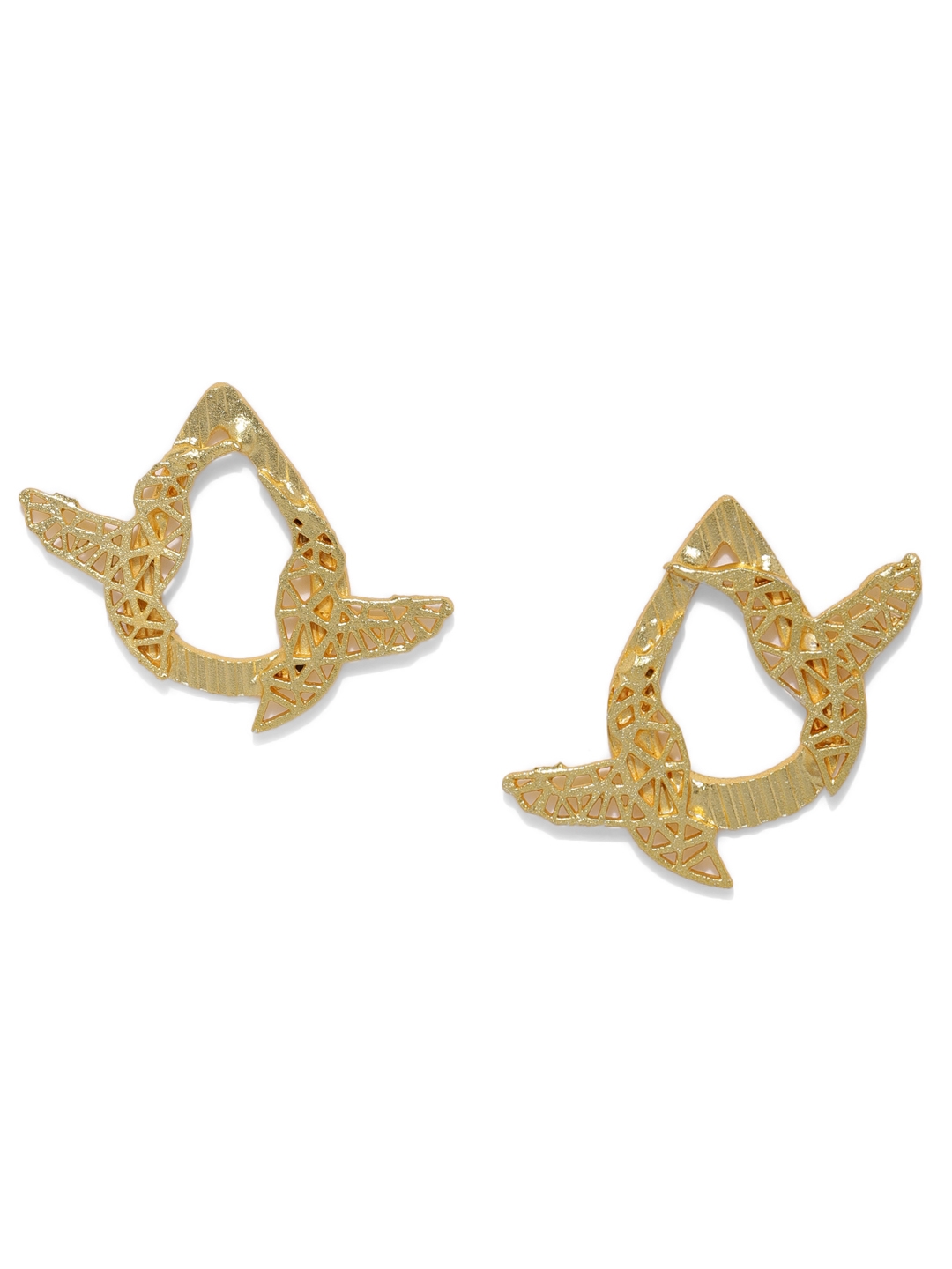Zaveri Pearls Gold Toned Contemporary Drop Earrings