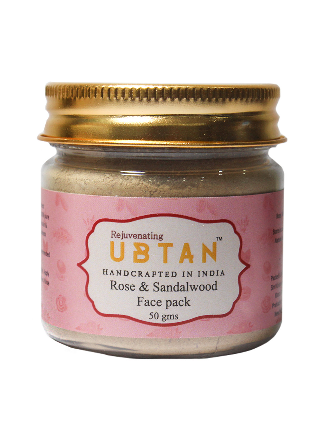 Rejuvenating UBTAN Rose & Sandalwood Face Pack - 50gm