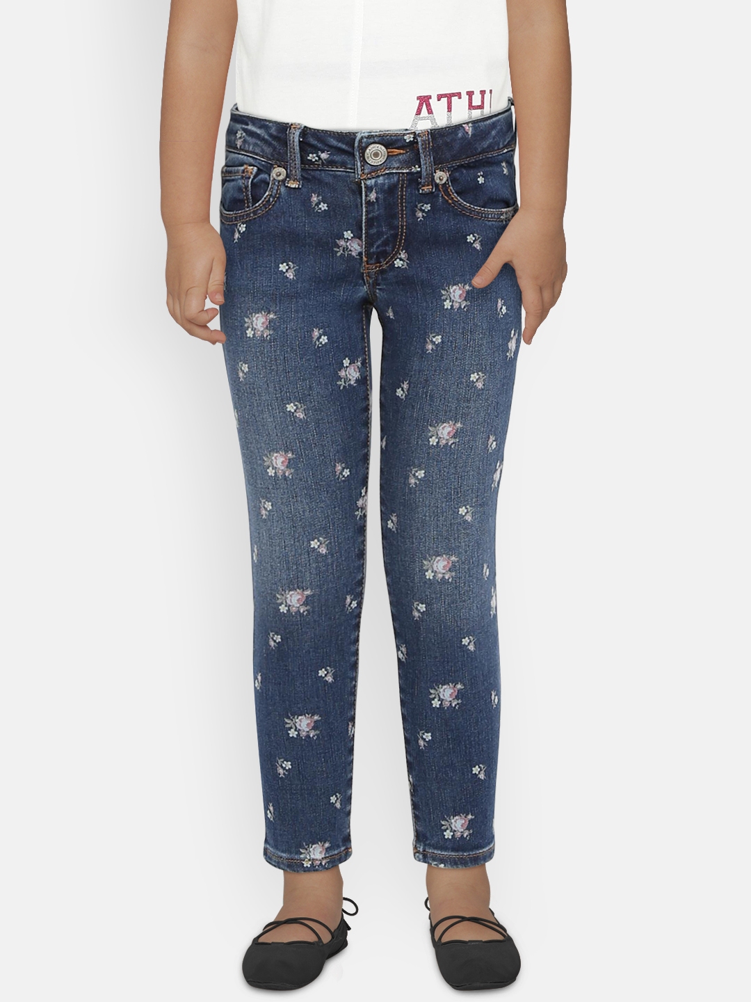 gap floral jeans