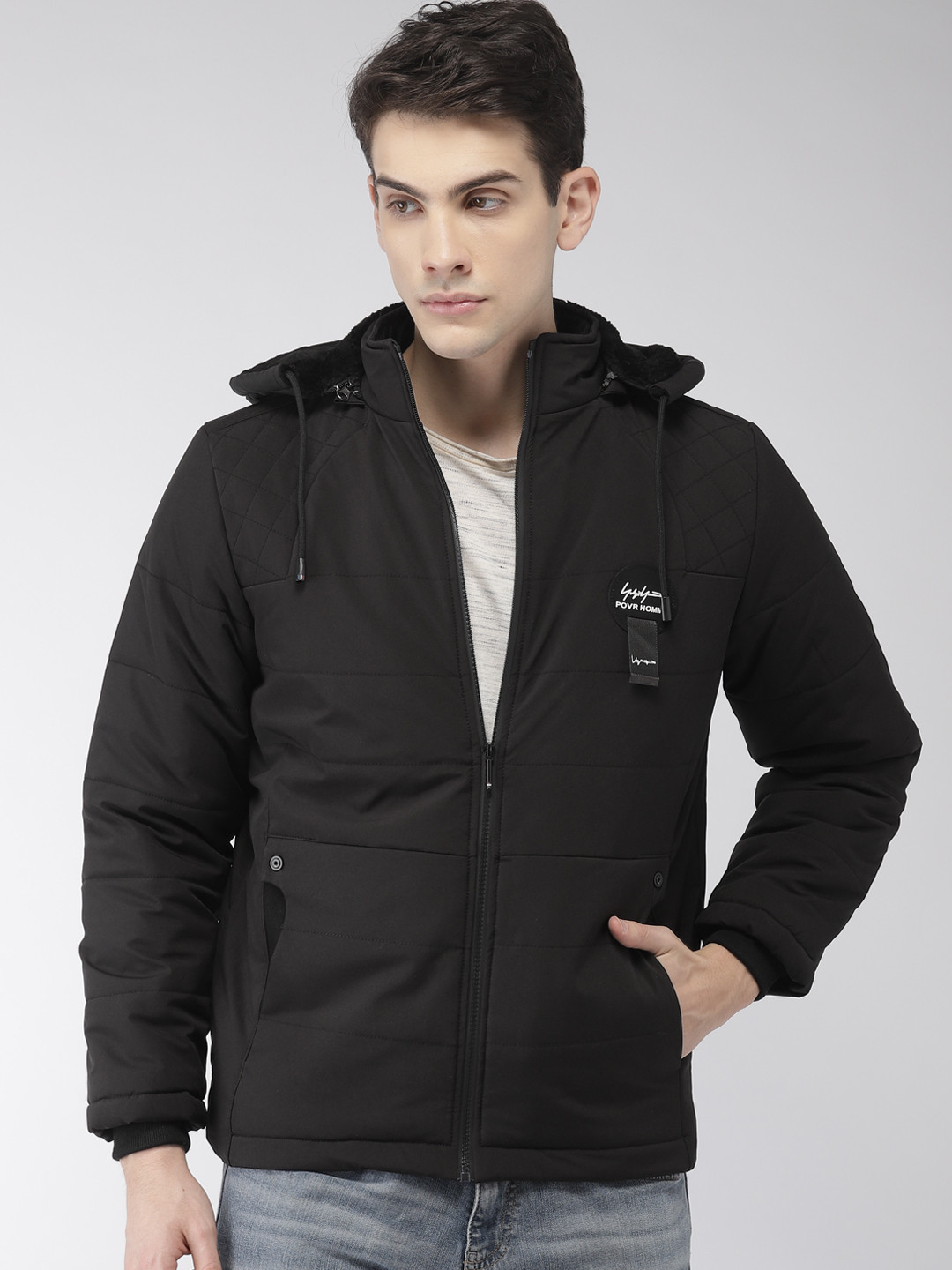 Solid Padded Jacket - Jackets for Men 