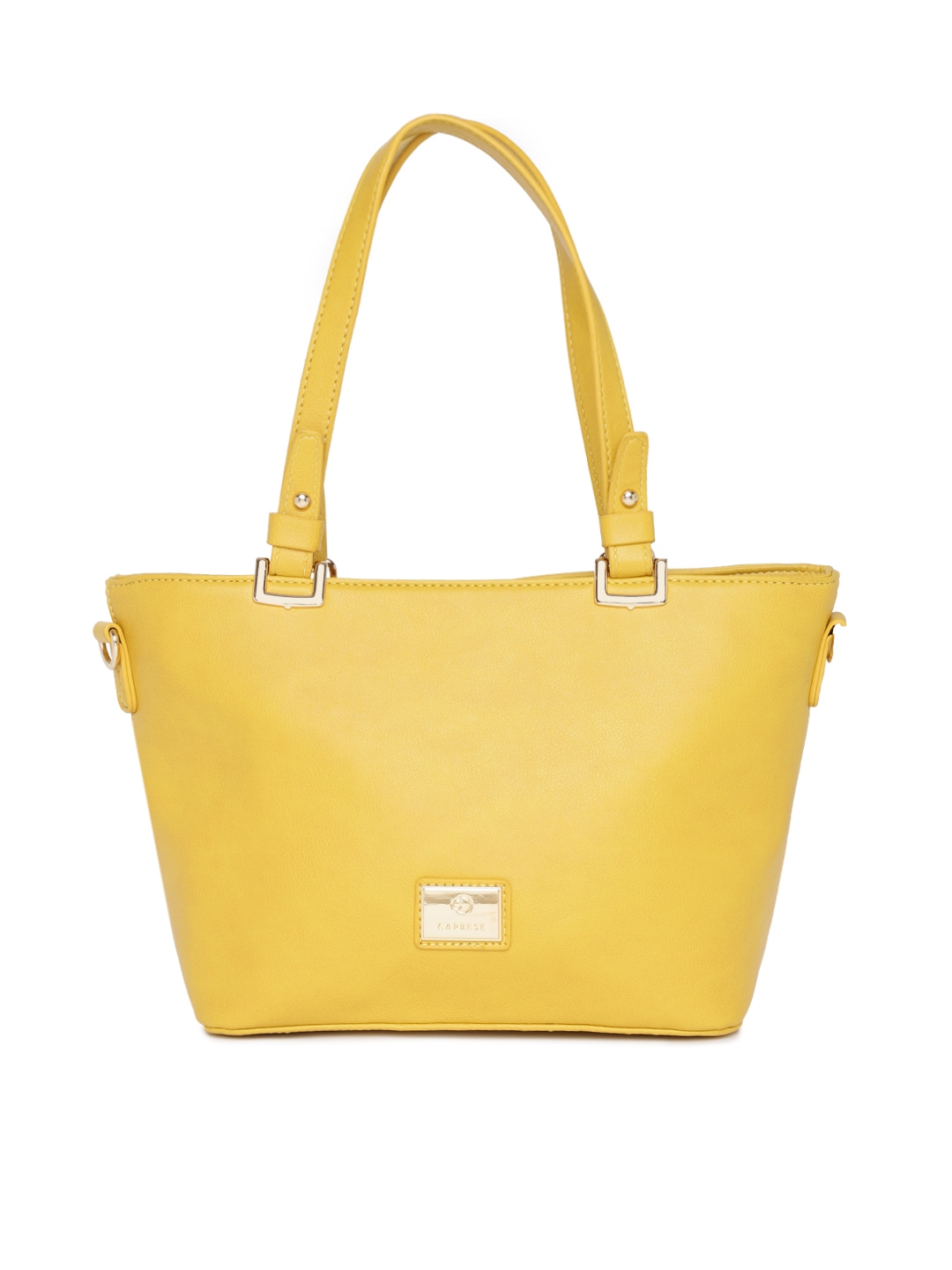 Caprese Yellow Solid Shoulder Bag