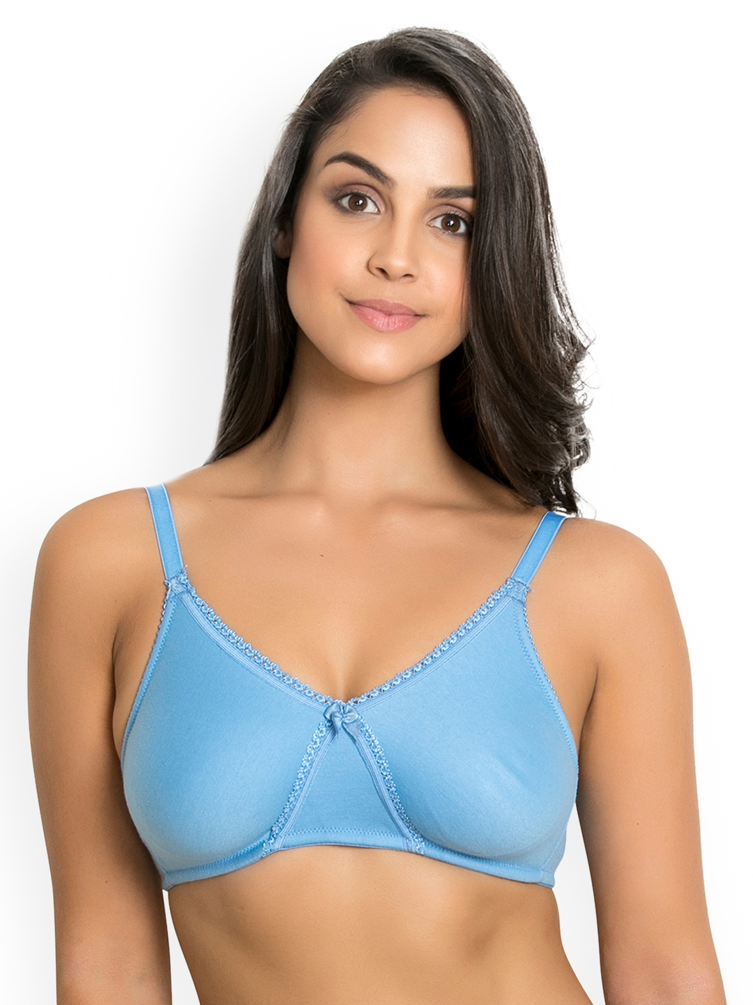 Buy Rosaline By Zivame Blue Solid Non Wired Non Padded Beginners Bra  RO000LCB05ZBLUE - Bra for Women 7640852