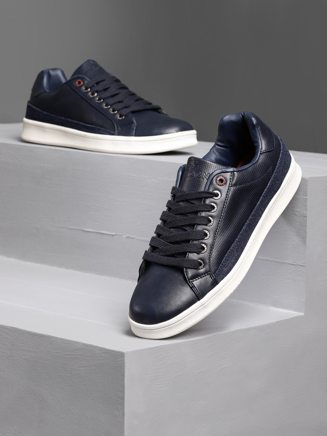 Buy WROGN Men Navy Blue Sneakers 