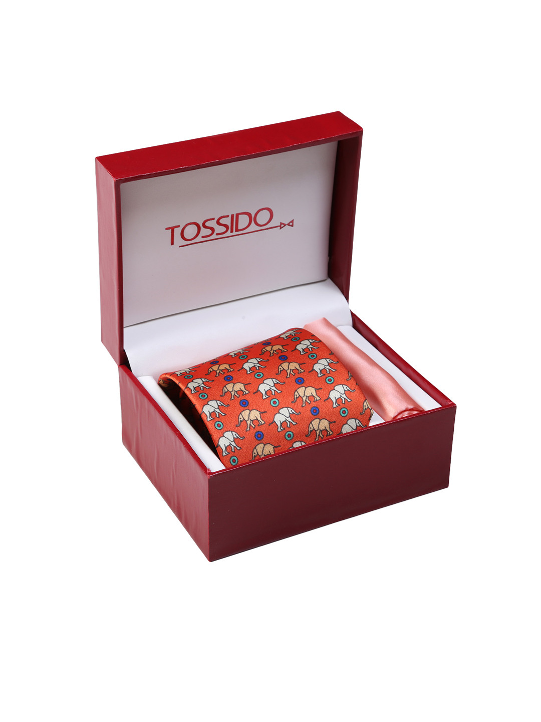 Tossido Men Orange & Pink Accessory Gift Set