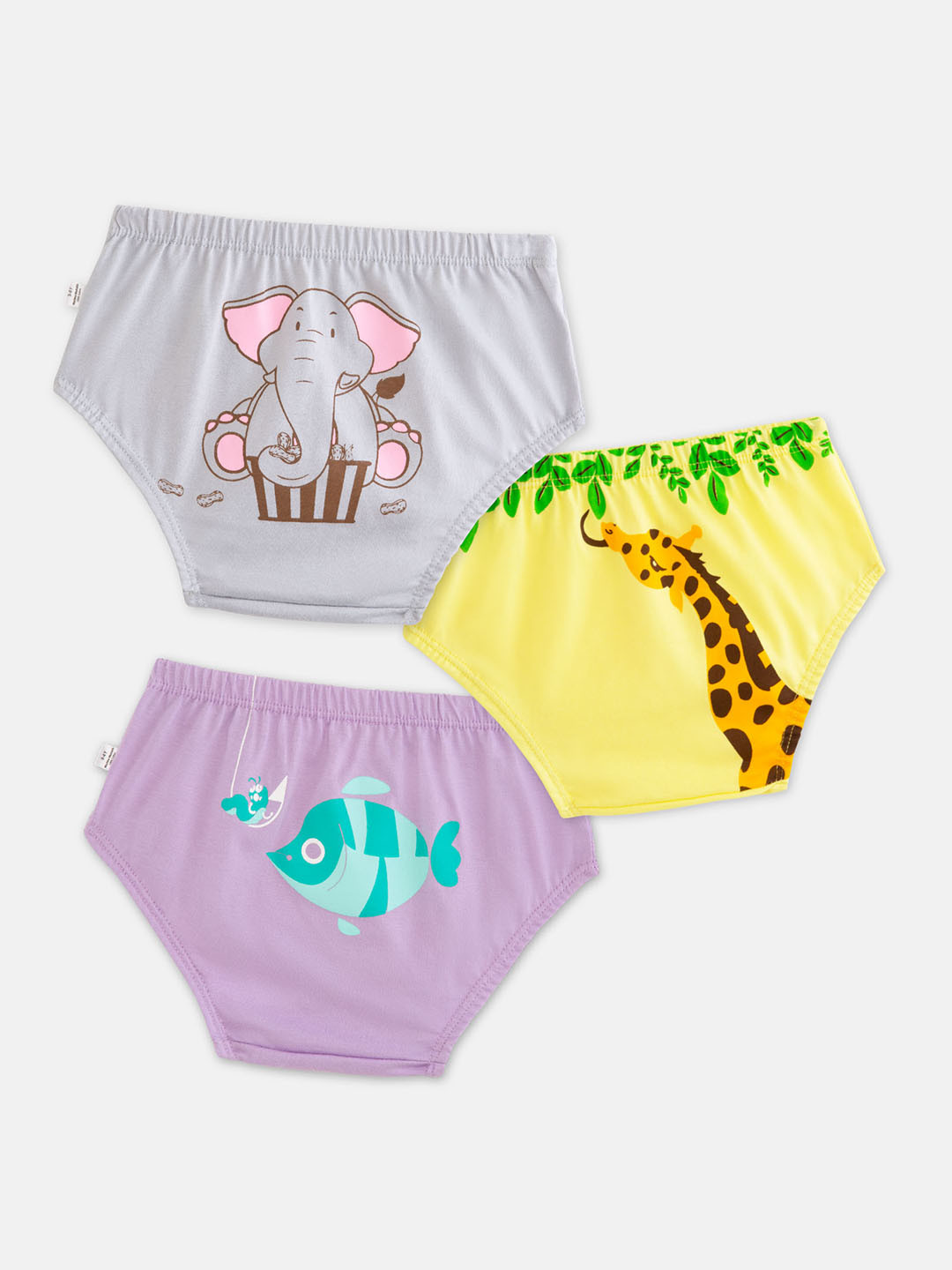 You Got Plan B Girls Pack Of 3 Multicoloured Briefs Lunchtime UG-Lunchtime: 4-6