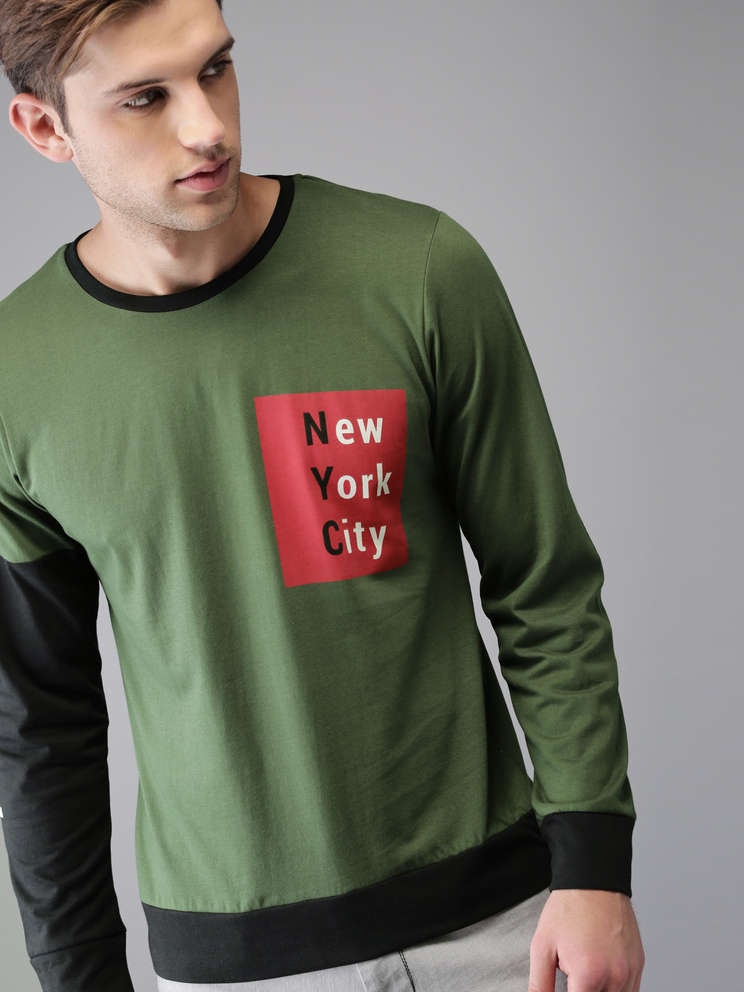 Buy Moda Rapido Men Green Printed Round 